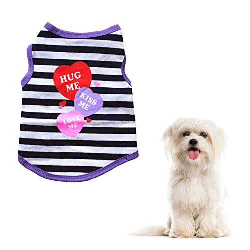 WESDOO Ropa para Gatos Verano Chaleco Perro Verano Cachorro Abrigo Cachorro Ropa Bulldog Francés Ropa Ropa Linda Ropa para Perros Ropa para Perros pequeños Purple,L