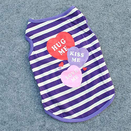 WESDOO Ropa para Gatos Verano Chaleco Perro Verano Cachorro Abrigo Cachorro Ropa Bulldog Francés Ropa Ropa Linda Ropa para Perros Ropa para Perros pequeños Purple,L