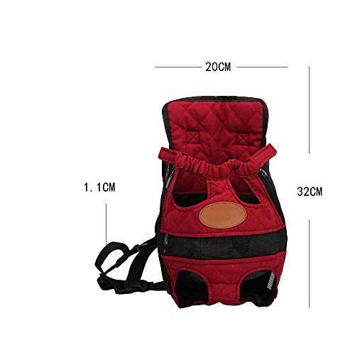 WJQ Mochila de Mascotas de Seguridad Ajustable Gato Perro Delantero Bolso de Trekking Viaje de Camping Impermeable Durable Multi-retracción Adecuado para Viajes Senderismo de Uso al Aire Libre