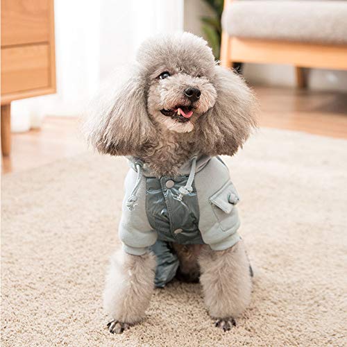 WLXW Ropa para Mascotas, Jimmy Doll Abrigo de Algodón con Capucha Teddy Pomerania Oso-Gato-Perro Ropa de Invierno Sombrero Engrosado para Mascotas,Rosado,XL