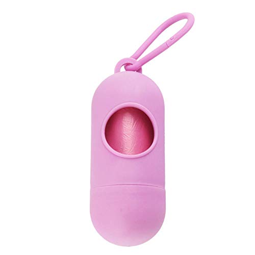 WOOAI 1 Unids Pet Dog Poop Bag Dispensador Dispensadores de Basura para Basura Dispensadores Bolsas de Caca Set Mascotas Perros Limpieza de Basura Suministros de Juguetes para Perros, Rojo, S