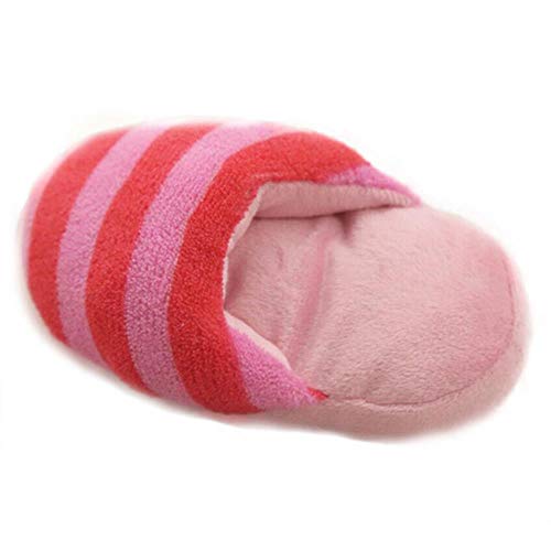 WOOAI Pet Supply Dog Toy Soft Fleece Slippers Squeak Toys para Cachorro de Perro pequeño 80103, E, Longitud 16 cm