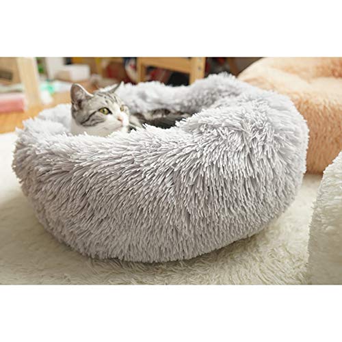 Wuudi Cama para Gatos, Cama Redonda Suave y Suave para Mascotas/Cama para Cachorros/Cama para Mascotas/Canasta para Gatos/Cama para Gatos