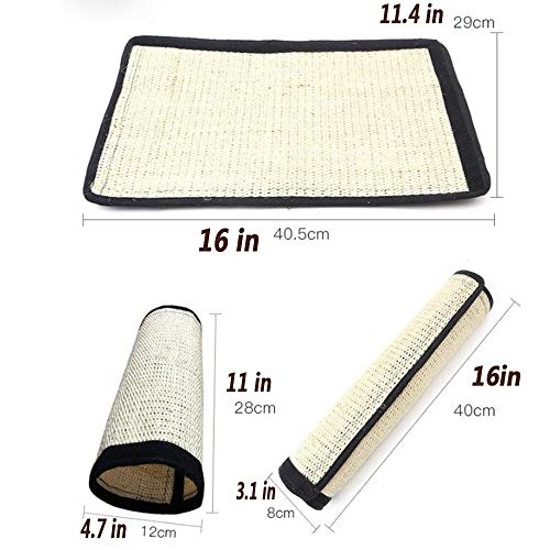 WXH Juego de Cuatro Piezas Almohadilla de protección para sofá con Protector de Velcro Sofá Silla Silla Patas de Mesa Leggings envolventes Sisal Flexible Peso Ligero,L