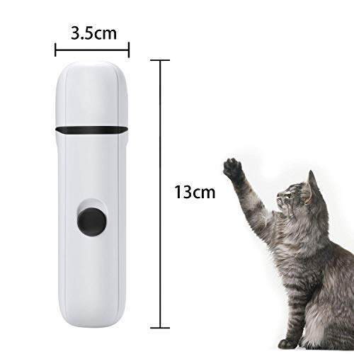 WYJW Molinillo de uñas eléctrico para Mascotas de For Suave e indoloro Cuidado, Recorte, Modelado y alisado de Patas para Perros, Gatos, Conejos y pájaros & ndash; Portátil