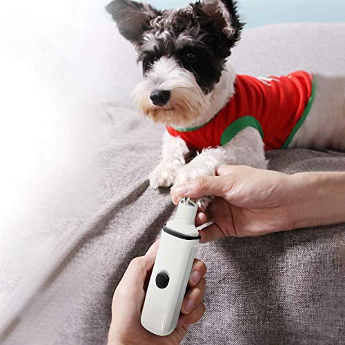 WYJW Molinillo de uñas eléctrico para Mascotas de For Suave e indoloro Cuidado, Recorte, Modelado y alisado de Patas para Perros, Gatos, Conejos y pájaros & ndash; Portátil