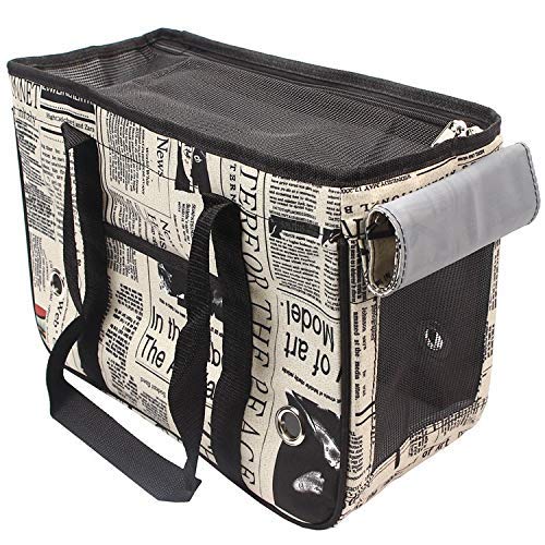 WYJW Pet Fashion Pet Carrier Dog Carrier Purse Bolso para Perros Bolso para Mascotas para Perros pequeños y Gatos Aprobado por la aerolínea para Salir (Color: B, Tamaño: S-39X17X27CM)