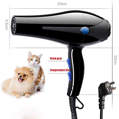 WYJW Secador para Perros, secador de Pelo para Mascotas, secador de Viento Profesional súper Potente, luz Azul, esterilización por Iones Negativos, secador de Aseo, secador de Pelo para