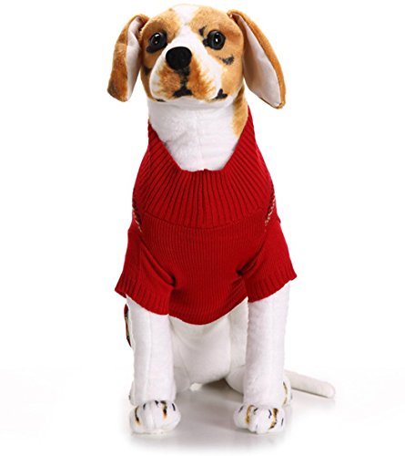 Xiaoyu Sudadera de Perro Ropa de Mascotas para Perros Reno de Navidad, Rojo, L