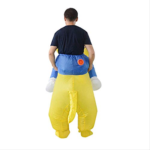 Xiaoyue Kinder Traje del Funcionamiento de Dibujos Animados pequeño Perro Amarillo Inflable Adult Clothing Divertido Traje de la diversión Acontecimiento Traje Adulto (150-195Cm lalay