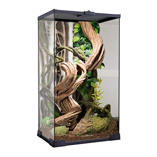 Xu-pet Reptil camaleón Tanque, Vivarium Tortuga de la Rana de la Serpiente Box-Reloj for criadores Observación de la Caja de la Caja de Hogares casa del Animal doméstico (Size : 18.5 * 13 * 33CM)