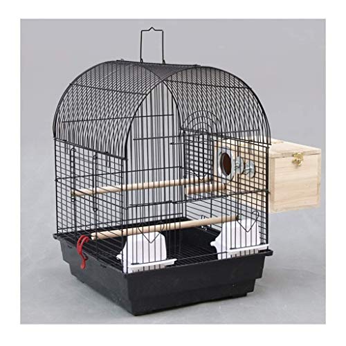 XYSQWZ Jaula de pájaros portátil de tamaño pequeño para pájaros Jaula de Viaje Divertida Jaula de Metal para pájaros Jaula de Loro Grande para Cockatiel Jaula de pájaros con Caja de cría Jaula de