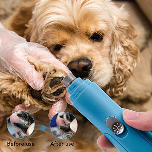 XYSQWZ Pulidor de uñas eléctrico para Mascotas Juego de Herramientas de manicura Carga USB Pulido fácil 3 Modos para Perros y Gatos Grandes medianos pequeños 77876ZH1 Caja estándar