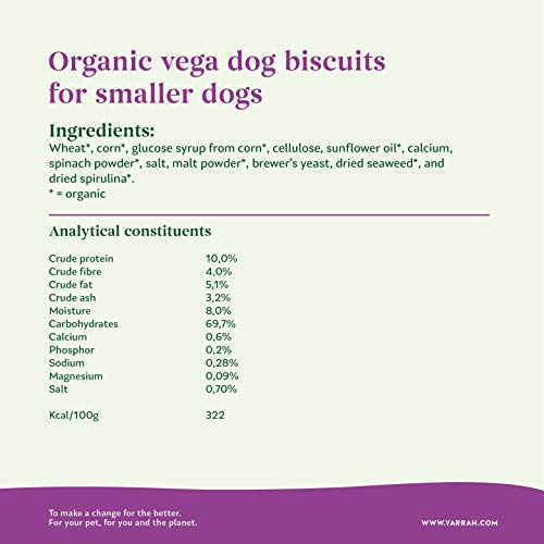 Yarrah Perro Pequeño Galletas Veganas Caja, Bio 1 Unidad 250 g