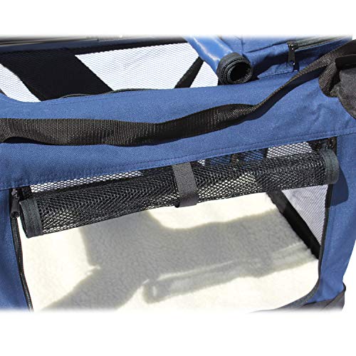 YATEK Transportin para Perros Plegable entradas Laterales y Superiores con Alta Visibilidad, Confort y Seguridad para tu Mascota de tamaño L (70 x 52 x 52 cm)