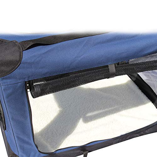 YATEK Transportin para Perros Plegable entradas Laterales y Superiores con Alta Visibilidad, Confort y Seguridad para tu Mascota, Talla XXL (91,4 x 63,5 x 63,5 cm)