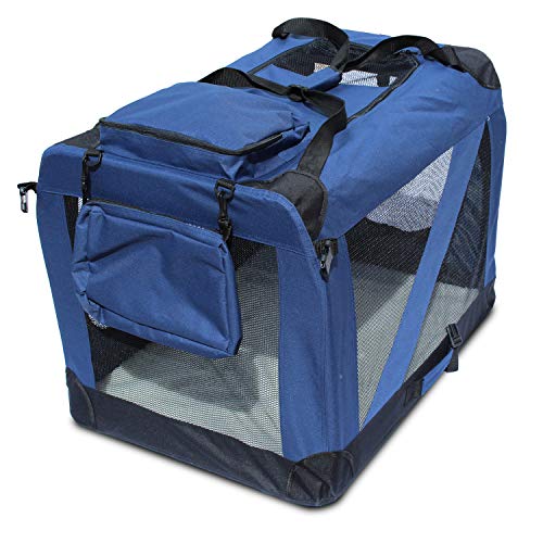 YATEK Transportin para Perros Plegable entradas Laterales y Superiores con Alta Visibilidad, Confort y Seguridad para tu Mascota, Talla XXL (91,4 x 63,5 x 63,5 cm)