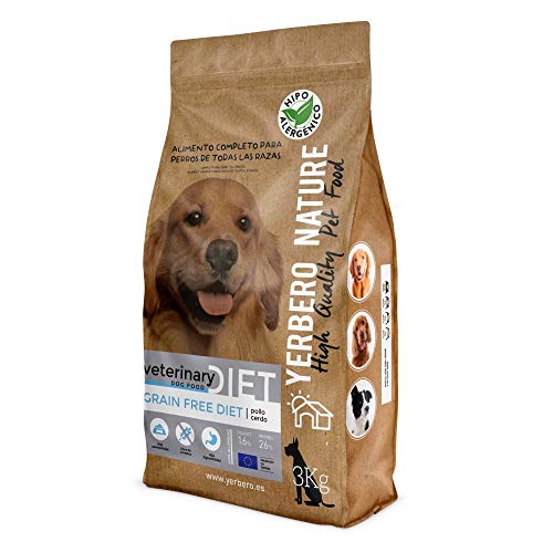 YERBERO Nature Grain Free Diet Pollo y Cerdo, alimento sin Cereales para Perros 3kg