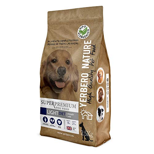 YERBERO Nature Senior Diet Comida Light Hipoalergénica para Perros Mayores 2,5kg