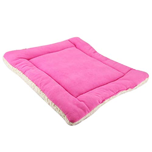 YiLianDaD Caliente Estera de Cojín para Mascotas Colchoneta Gato Almohadilla Suave Camas Dormir Fleece Peluche Acogedor Colchon Perros Gatos Rosado