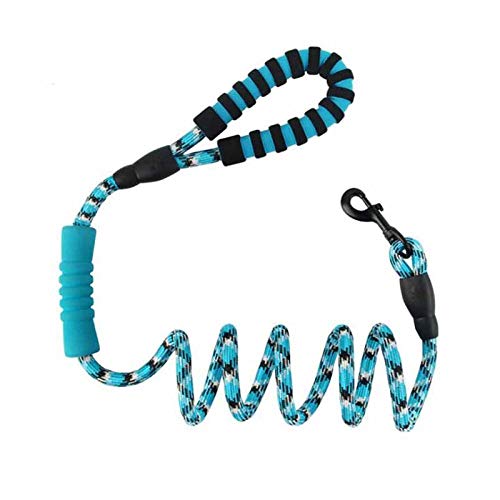 Yisatann Correa De Perro Suministros para Mascotas Correa para Perro Ajustable De 180 Cm para Correas Grandes Cuerda Reflectante Arnés De Plomo para Perro Perros De Nylon Que Salen Azul 180 Cm