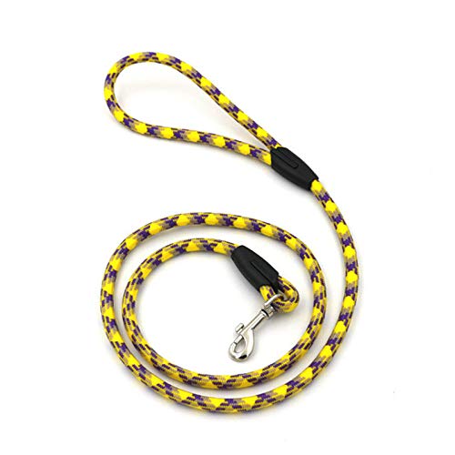 Yisatann Correa para Mascotas Amarillo Durable Correa de Nylon para Perros Entrenamiento para Caminar Correas para Mascotas Paseo al Aire Libre Seguridad Gato Suministros para Perros