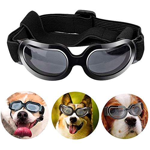 YMJJ Gafas De Sol para Perros Gafas para Mascotas Gafas Protección UV Impermeable Gafas De Sol para Mascotas Correa Ajustable para Perros Cachorros Gatos