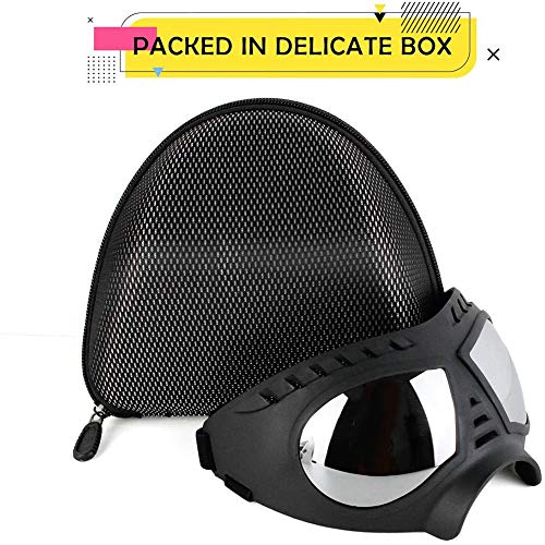 YMJJ Gafas De Sol para Perros Protección UV Impermeables Gafas Ajustables A Prueba De Viento para Perro Mediano/Grande-Negro