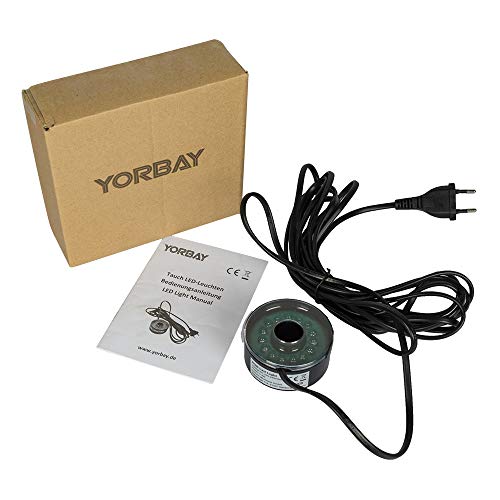 Yorbay Luces LED RGB Sumergible con Cable de alimentación de 4,8 Metros, para Bomba Sumergible, Bomba de Fuente, Estanque, jardín, Acuario Reutilizable