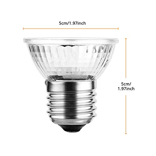 YOUTHINK Luz de Calentamiento, 220-240V Lámpara de Calentador de Reptiles UVA + UVB Accesorio de Bombilla de lámpara de Calor de Acuario para Lagarto Tortuga(25W)