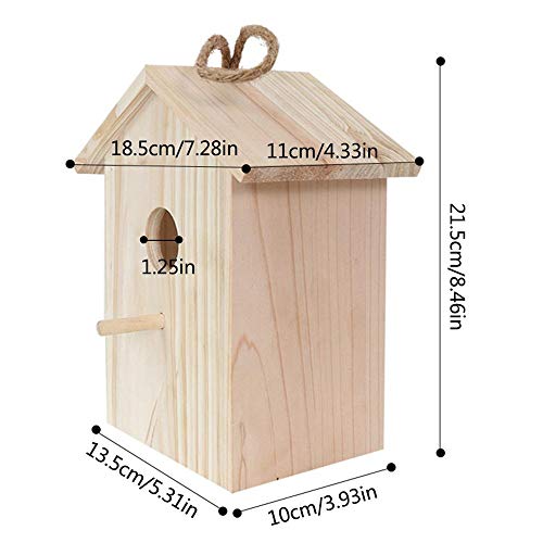 YSYDE 2PCS Bird House Feeder, Ventana Visible Diseño de una Cara Colgante Nido de pájaro Observación fácil con Ventosa Suministros de decoración de jardín