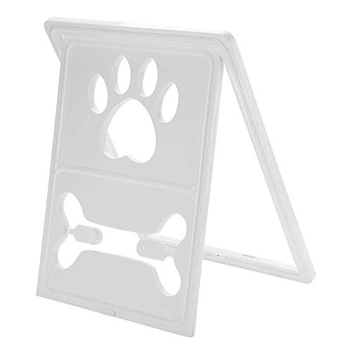 YTLJJ Puerta para Gatos Gatera Mascotas Puerta para Gato con Cierre Magnético,Puerta para Mascotas para Gatos Y Perros Pequeños,con Túnel,Puerta Abatible Y Cerradura Pantalla para Mascotas,Blanco