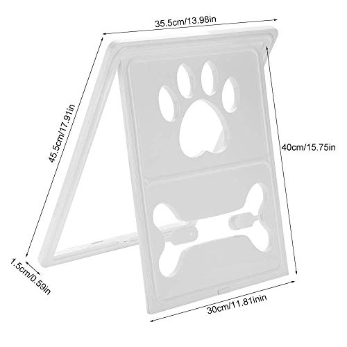 YTLJJ Puerta para Gatos Gatera Mascotas Puerta para Gato con Cierre Magnético,Puerta para Mascotas para Gatos Y Perros Pequeños,con Túnel,Puerta Abatible Y Cerradura Pantalla para Mascotas,Blanco