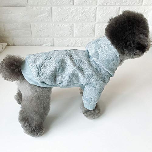 YUEBAOBEI Ropa para Mascotas para Perros Gatos Sudadera con Capucha Cachorro Kitty Primavera Suéter Suave Y Acogedor Perro Chándal A Prueba De Viento Sudaderas/para Gato Pequeño Y Mediano,Azul,S