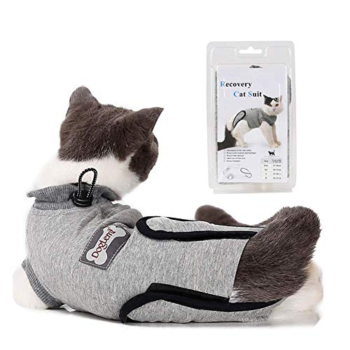 Yuhtech Traje de recuperación, Mascotas Trajes de recuperación quirúrgica Ropa Chaleco de recuperación pequeños (M-Length-40-45cm)