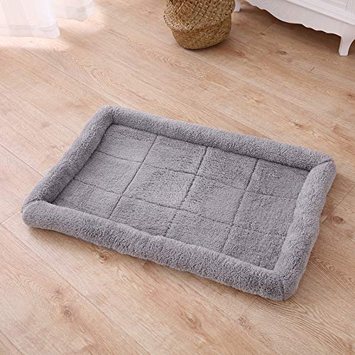 YUIOP Kennel Short Plush Pure Color Dog Mat Winter Warm Suministros para Mascotas