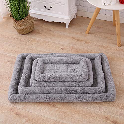 YUIOP Kennel Short Plush Pure Color Dog Mat Winter Warm Suministros para Mascotas