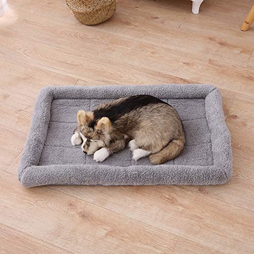 YUIOP Kennel Short Plush Pure Color Dog Mat Winter Warm Suministros para Mascotas