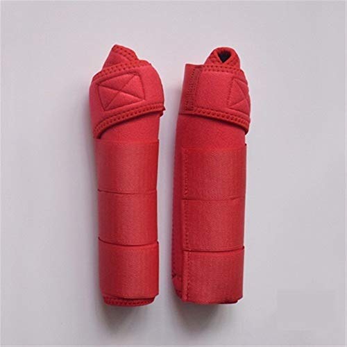 ZANGAO Montar a Caballo de arnés Leg Protector Ecuestre Cuidado Polainas Aparato ortopédico de Pierna Caballo Equitación (Color : Red)