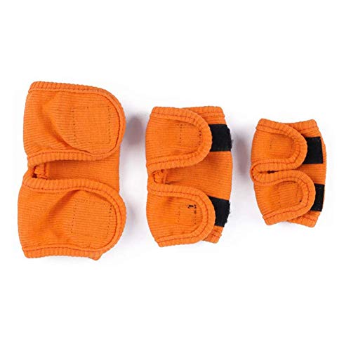 Zidao 1 Perro Par Rodilla Brace codera Conjunta Leg Protector Vendaje para Mascotas Pata Delantera Hind Pierna,Naranja