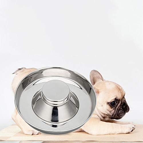 Zidao Acero Inoxidable Plato de Comida del Perrito, Perrito Anillo Futterring Welpennapf Tiro Gatito Cuenco de Agua Domésticos Alimentos Alimentación Alimentador destete Tazón,S