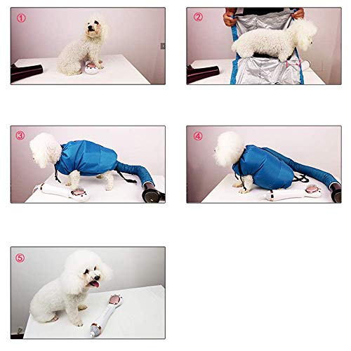 ZNN Ropa de Secado para Mascotas: Perro Plegable portátil para bañarse, Bata de Secado, Secado rápido, Correa Ajustable, Tela Impermeable de Oxford, Adecuada para Perros, 64 * 48 cm