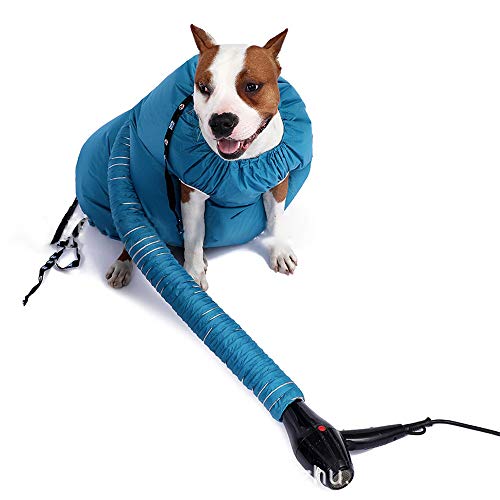 ZNN Ropa de Secado para Mascotas: Perro Plegable portátil para bañarse, Bata de Secado, Secado rápido, Correa Ajustable, Tela Impermeable de Oxford, Adecuada para Perros, 64 * 48 cm