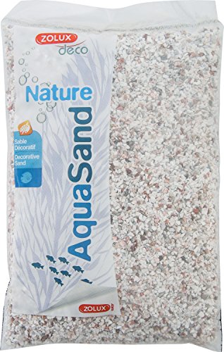 ZOLUX Gravier Natural para Acuario cristobalite Blanco de 1,6 a 3 mm de granulométie – 0,8 kg