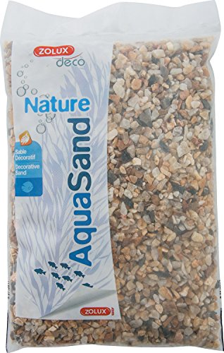 Zolux Gravier Natural para Acuario Cuarzo Amarillo de 2 a 5 mm de granulométie – 1 kg