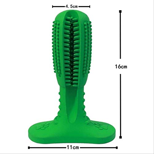 ZYY - Cepillo de Dientes para Perros de 12 a 16 cm, Color Verde Claro