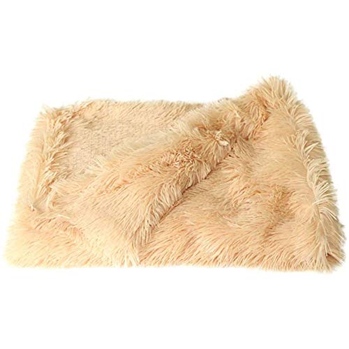 zyy Gato Perro De La Jerarquía Mat Mullido del Gato del Gato Manta De Cama del Perro Accesorios Gruesa Manta Perrito del Gatito Cama Cama del Animal Doméstico,Beige,78 * 54cm