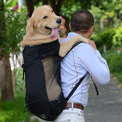 ZYY-Home curtain Bolsas De Nuevo A Los Animales De La Compañía del Recorrido del Morral De Perro Al Aire Libre Ajustable para Trekking Bolsa De Transporte Reflectante, para Los Perros,Rojo,S