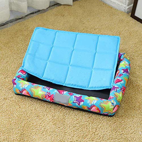 zyy Perro Gato Basket, Perro Suave Cama, Easy Clean Perro Basket, Perro De La Jerarquía con El Amortiguador Lavable Desmontable Interior Y Fondo Impermeable,44 * 53 * 7.5cm