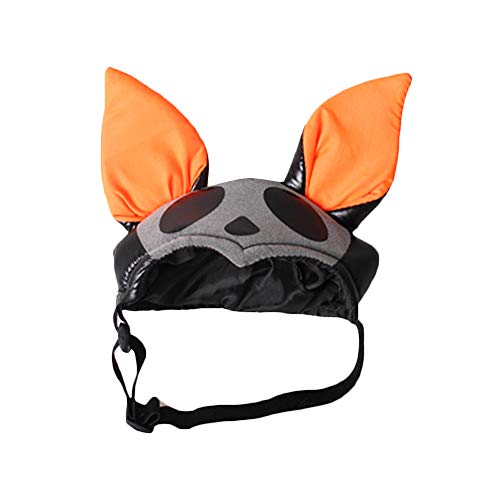 ZZM Sombrero de Gato de murciélago de Halloween, Tocado de Perro, Tocado, Disfraz, Gorra de Fiesta, Disfraz de Cosplay, Sombrero con Oreja Naranja, Accesorio de Ropa para Cachorro Gatito